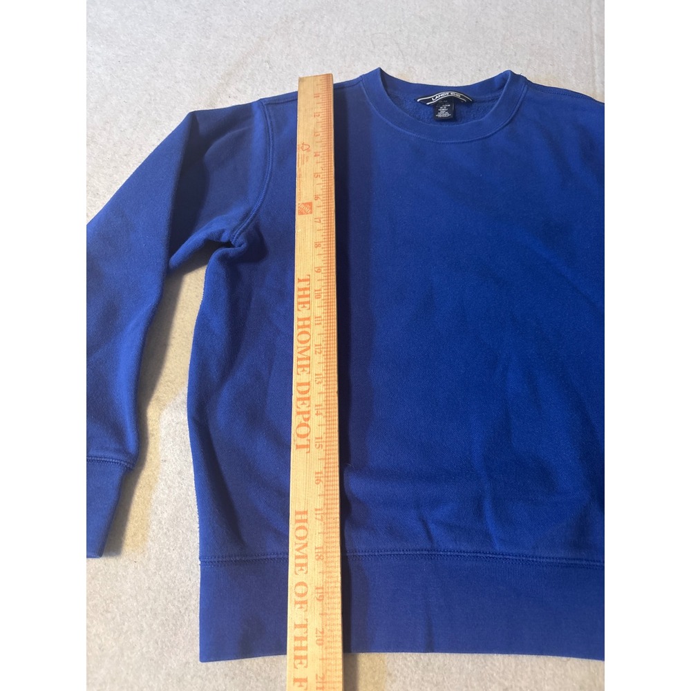 Lands' End Sweatshirt Kids Size M 10-12 Blue Fleece Pullover - Picture 5 of 13
